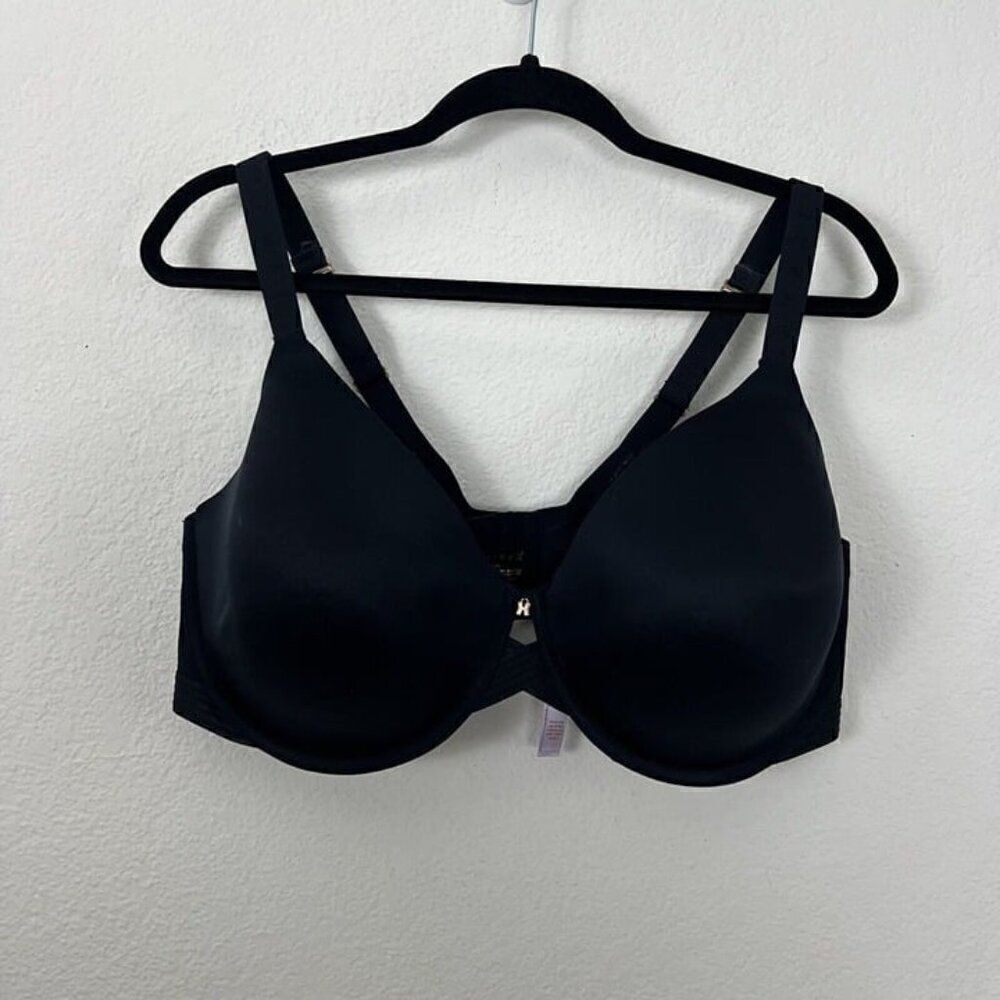 Savage X Fenty Women’s Black Padded Bra Plus Size 42H Solid Underwire NWOT